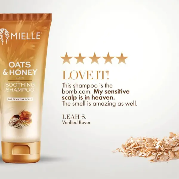 MIELLE ORGANICS شامبو مهدّئ بالشوفان والعسل – 8 أونصات- image 1